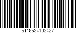 Código de barras (EAN, GTIN, SKU, ISBN): '5118534103427'