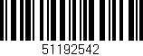 Código de barras (EAN, GTIN, SKU, ISBN): '51192542'