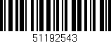 Código de barras (EAN, GTIN, SKU, ISBN): '51192543'