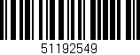 Código de barras (EAN, GTIN, SKU, ISBN): '51192549'