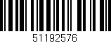 Código de barras (EAN, GTIN, SKU, ISBN): '51192576'