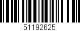 Código de barras (EAN, GTIN, SKU, ISBN): '51192625'