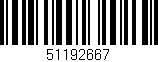 Código de barras (EAN, GTIN, SKU, ISBN): '51192667'