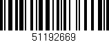 Código de barras (EAN, GTIN, SKU, ISBN): '51192669'