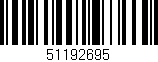 Código de barras (EAN, GTIN, SKU, ISBN): '51192695'