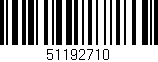 Código de barras (EAN, GTIN, SKU, ISBN): '51192710'