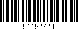Código de barras (EAN, GTIN, SKU, ISBN): '51192720'