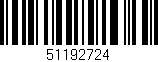 Código de barras (EAN, GTIN, SKU, ISBN): '51192724'