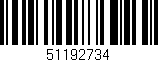 Código de barras (EAN, GTIN, SKU, ISBN): '51192734'