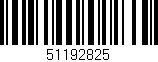 Código de barras (EAN, GTIN, SKU, ISBN): '51192825'