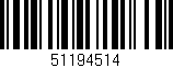 Código de barras (EAN, GTIN, SKU, ISBN): '51194514'