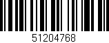 Código de barras (EAN, GTIN, SKU, ISBN): '51204768'