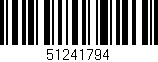 Código de barras (EAN, GTIN, SKU, ISBN): '51241794'