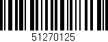 Código de barras (EAN, GTIN, SKU, ISBN): '51270125'