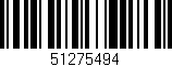 Código de barras (EAN, GTIN, SKU, ISBN): '51275494'