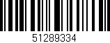 Código de barras (EAN, GTIN, SKU, ISBN): '51289334'