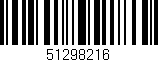 Código de barras (EAN, GTIN, SKU, ISBN): '51298216'
