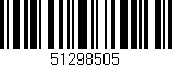Código de barras (EAN, GTIN, SKU, ISBN): '51298505'