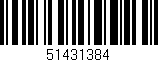 Código de barras (EAN, GTIN, SKU, ISBN): '51431384'