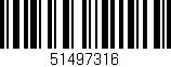 Código de barras (EAN, GTIN, SKU, ISBN): '51497316'