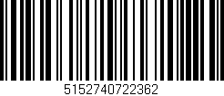 Código de barras (EAN, GTIN, SKU, ISBN): '5152740722362'