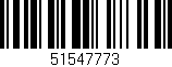 Código de barras (EAN, GTIN, SKU, ISBN): '51547773'