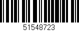 Código de barras (EAN, GTIN, SKU, ISBN): '51548723'