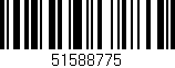 Código de barras (EAN, GTIN, SKU, ISBN): '51588775'