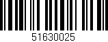 Código de barras (EAN, GTIN, SKU, ISBN): '51630025'