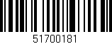 Código de barras (EAN, GTIN, SKU, ISBN): '51700181'