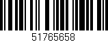 Código de barras (EAN, GTIN, SKU, ISBN): '51765658'