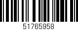 Código de barras (EAN, GTIN, SKU, ISBN): '51765958'