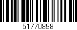 Código de barras (EAN, GTIN, SKU, ISBN): '51770898'