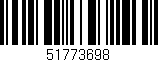 Código de barras (EAN, GTIN, SKU, ISBN): '51773698'