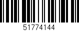 Código de barras (EAN, GTIN, SKU, ISBN): '51774144'