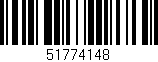 Código de barras (EAN, GTIN, SKU, ISBN): '51774148'