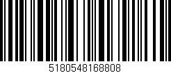 Código de barras (EAN, GTIN, SKU, ISBN): '5180548168808'