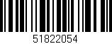 Código de barras (EAN, GTIN, SKU, ISBN): '51822054'