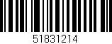 Código de barras (EAN, GTIN, SKU, ISBN): '51831214'