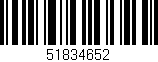 Código de barras (EAN, GTIN, SKU, ISBN): '51834652'