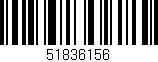 Código de barras (EAN, GTIN, SKU, ISBN): '51836156'