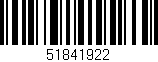 Código de barras (EAN, GTIN, SKU, ISBN): '51841922'