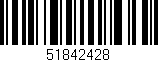 Código de barras (EAN, GTIN, SKU, ISBN): '51842428'