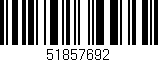 Código de barras (EAN, GTIN, SKU, ISBN): '51857692'