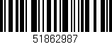 Código de barras (EAN, GTIN, SKU, ISBN): '51862987'