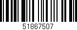 Código de barras (EAN, GTIN, SKU, ISBN): '51867507'