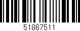 Código de barras (EAN, GTIN, SKU, ISBN): '51867511'