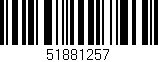 Código de barras (EAN, GTIN, SKU, ISBN): '51881257'