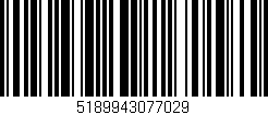 Código de barras (EAN, GTIN, SKU, ISBN): '5189943077029'