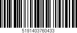 Código de barras (EAN, GTIN, SKU, ISBN): '5191403760433'